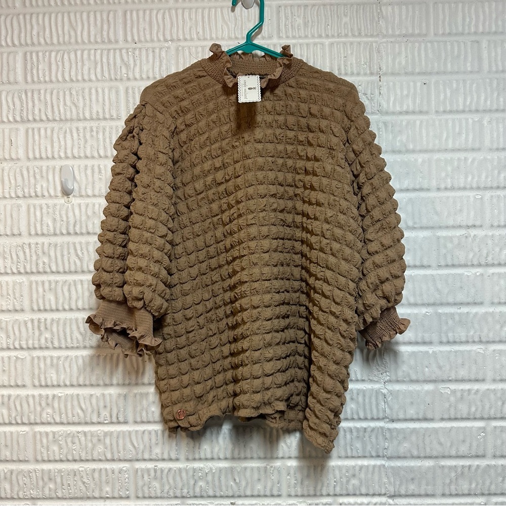 Simply Southern Tan Bubble Breeze Top – Size XL NWT - Picture 3 of 9